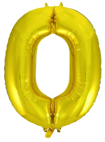 Giant Gold 86cm Helium Balloon Numbers