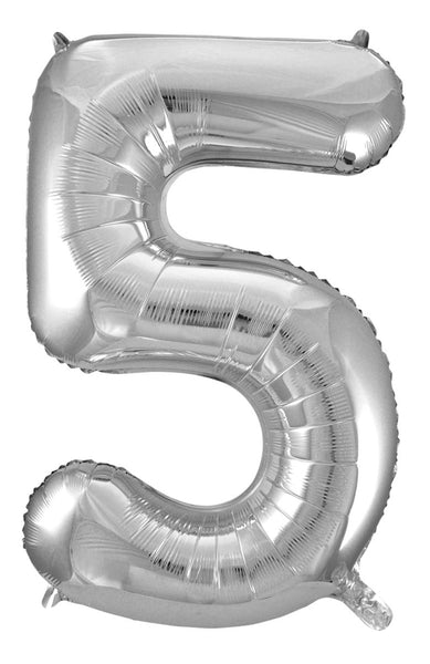 Giant Silver 86cm Helium Balloon Numbers