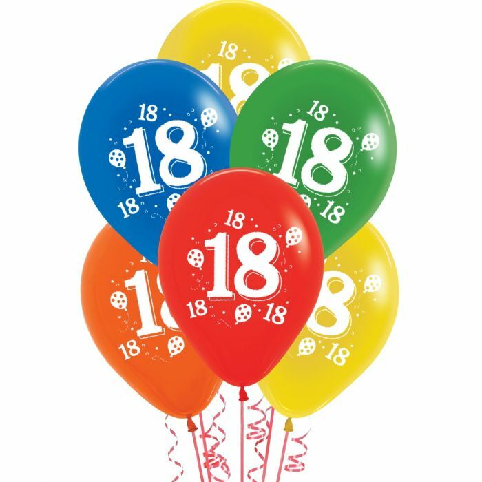 Printed 18th Balloons