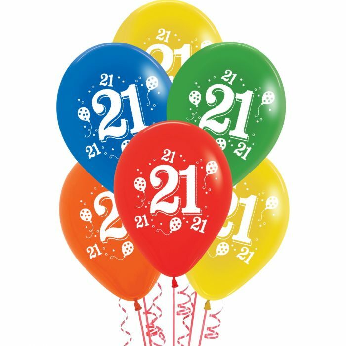 Printed 21st Balloons