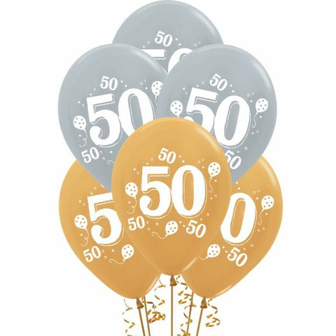 50th Printed Balloons